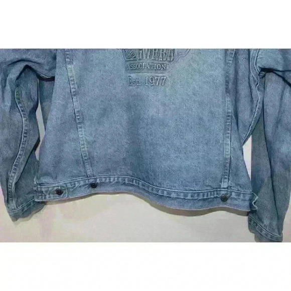 Gold Wing Road Rider Vintage Denim Graphic Biker Oversized Y2K Jacket Men's XXXL - Picture 8 of 16